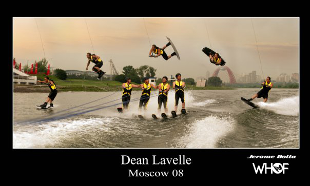 dean lavelle air kryp over 4 water skiers in moscow