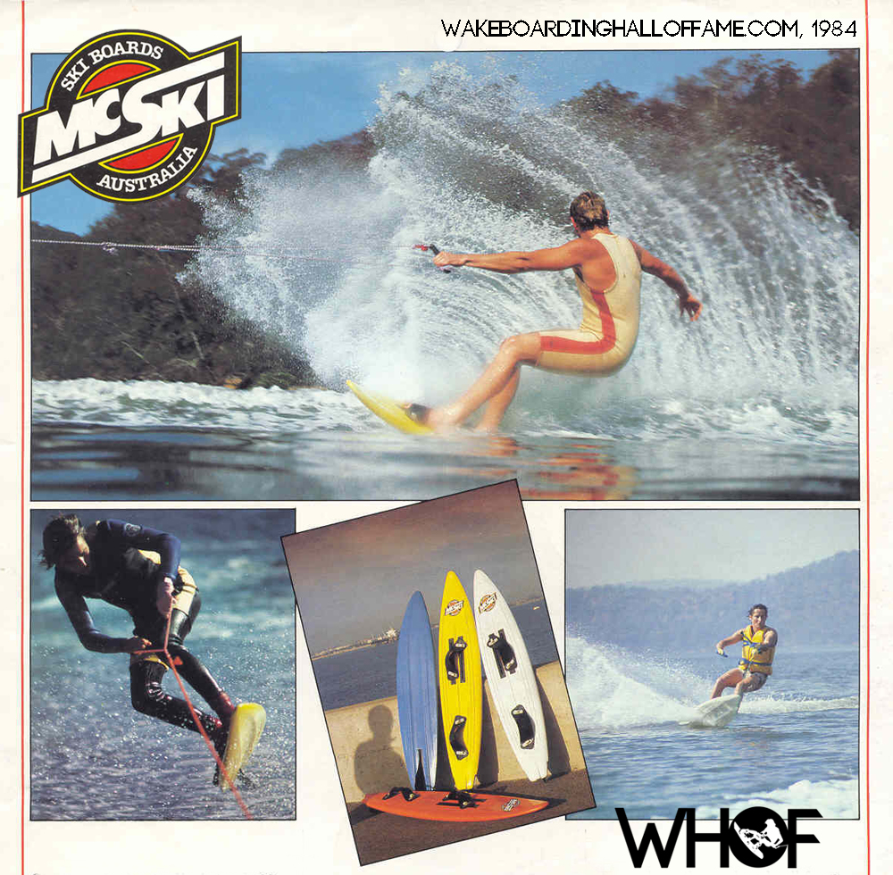 McSki Surf Ski 1st production skimboard wakeboard Bruce McKee